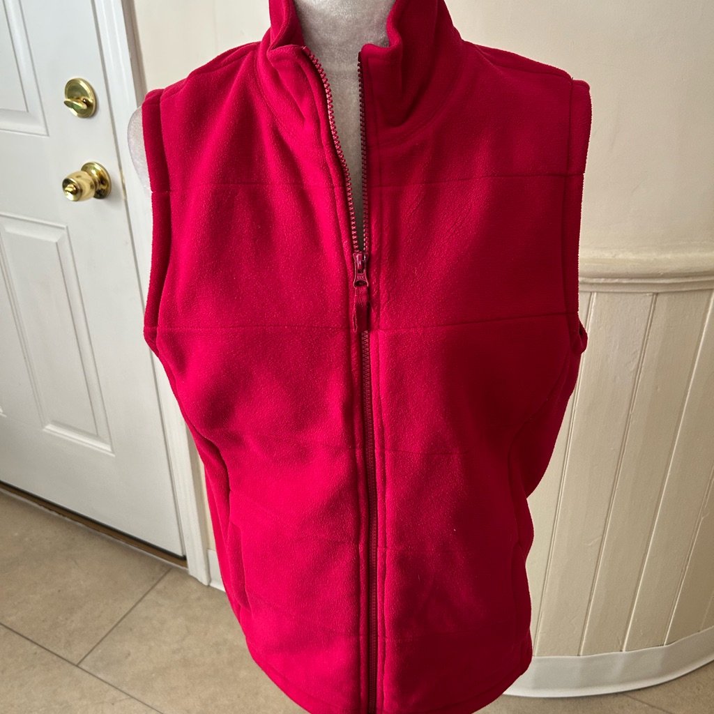 Lands End Fleece Zip Up Vest/Medium 10-12/Nwot